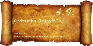 Andruska István névjegykártya