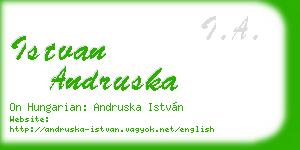 istvan andruska business card